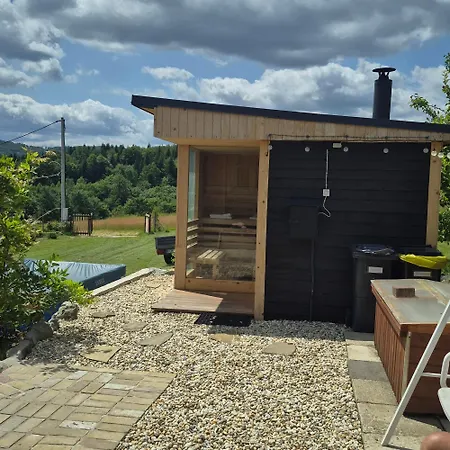 Drewniany Z Sauna Prázdninový dům *